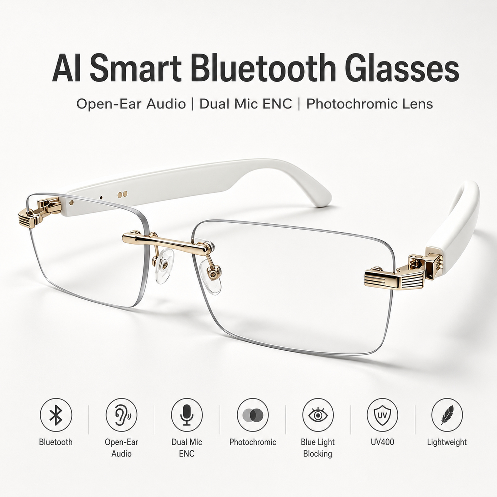 AIスマートBluetoothメガネ サングラス スマートグ - Photochromic Smart Sunglasses Audio のレビューと価格