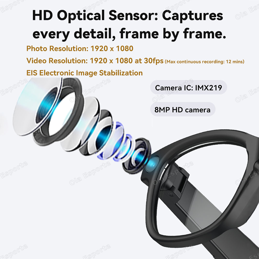 2026年型 4K 8MP スマートグラス、男性用、HDカメ - Smart Glasses Camera Video Recording 1080P のレビューと価格