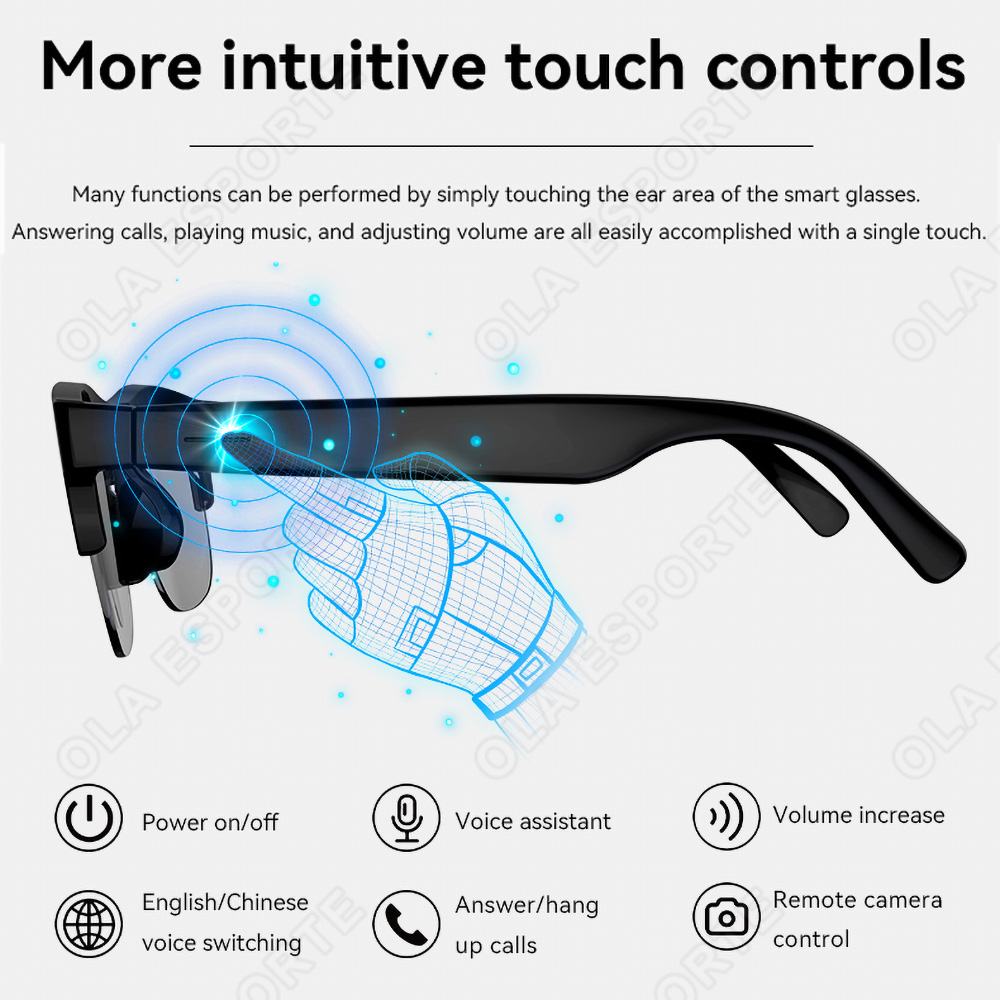 スマートBluetoothメガネ オープンイヤーオーディオ  - Smart Sunglasses Open Ear Music Calls のレビューと価格