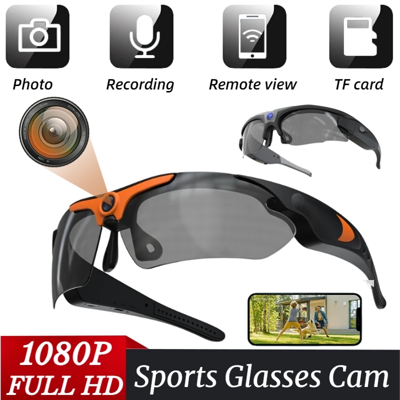 偏光レンズ付き屋外サイクリンググラス,スマートカムコーダー, - Smart Glasses Camera Video Recording 1080P のレビューと価格
