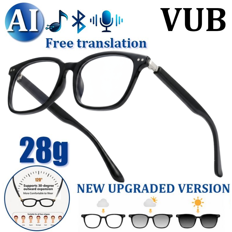 AI翻訳機能搭載スマートグラス。調光レンズ、超薄型テンプル、 - Smart Audio Glasses Touch Control のレビューと価格