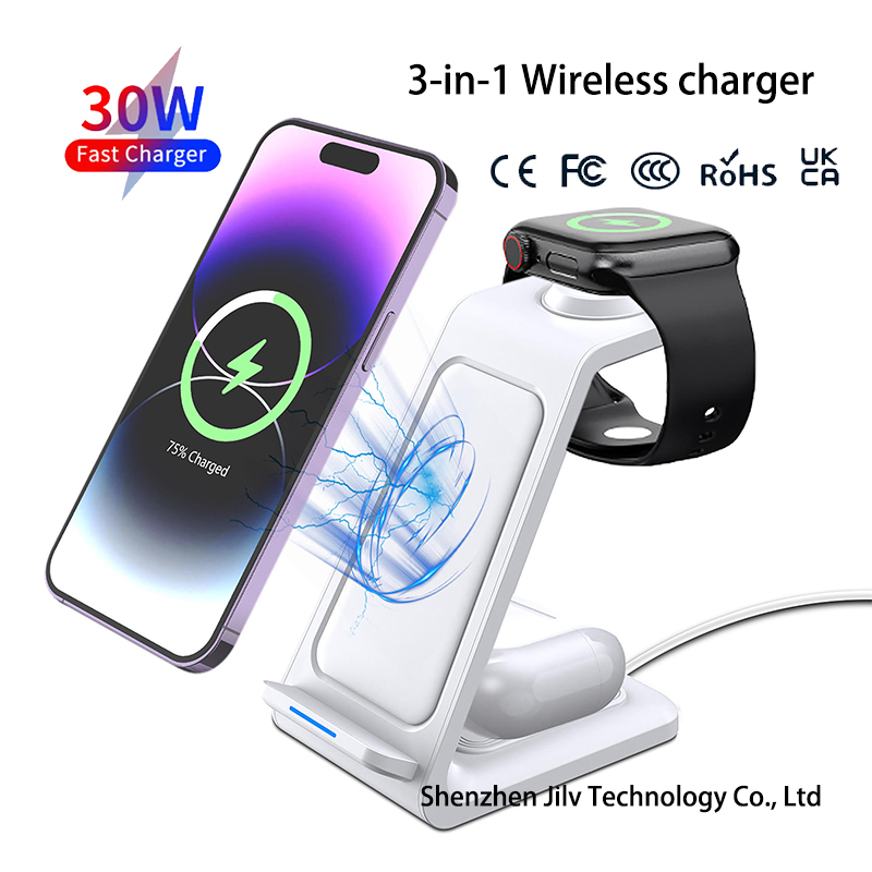 15W 3in1 ワイヤレス充電スタンド iPhone、Sa - Smart Glasses Magnetic Charging Cable のレビューと価格
