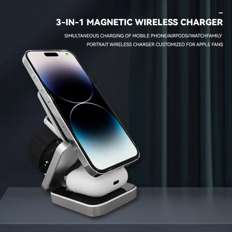 磁気ワイヤレス充電スタンド,急速充電ステーション,iPhon - Smart Glasses Magnetic Charging Cable のレビューと価格