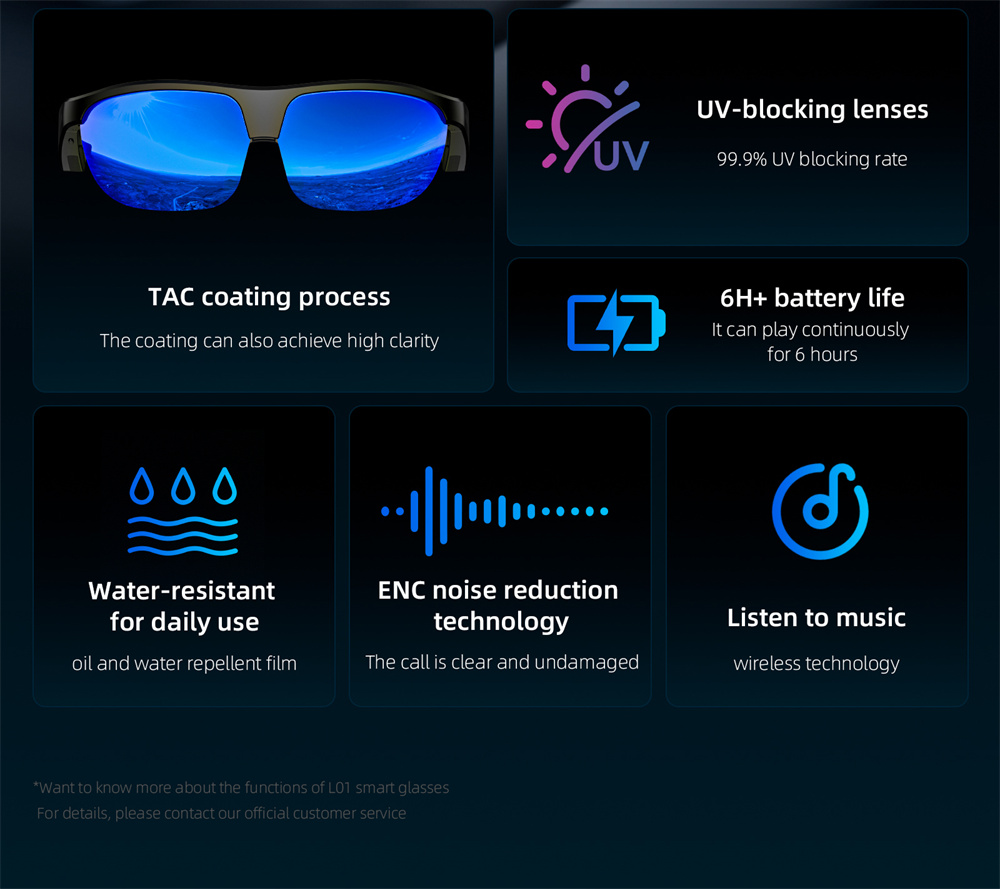 LOKMAT L01 スマートBluetoothグラス。Bl - Smart Audio Glasses Touch Control のレビューと価格